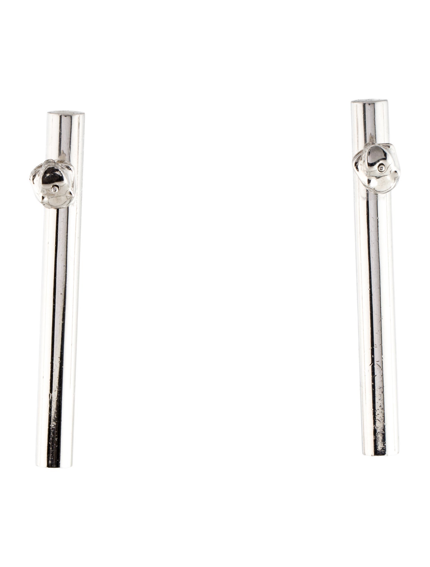 Alexander McQueen T-Bar Skull Drop Earrings